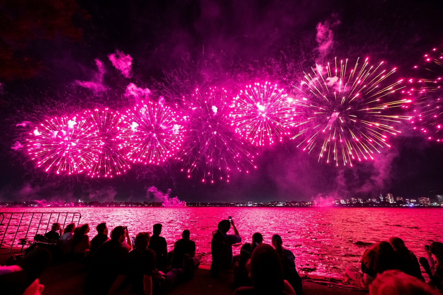 City of Perth Australia Day Light Show Australia Day